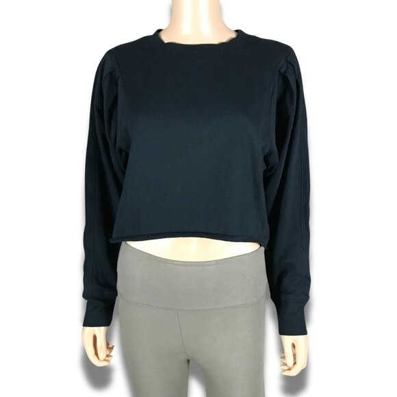 CIRCUS NY Blouson Sleeve Terry Black Sweatshirt NWT MEDIUM - Picture 10 of 10